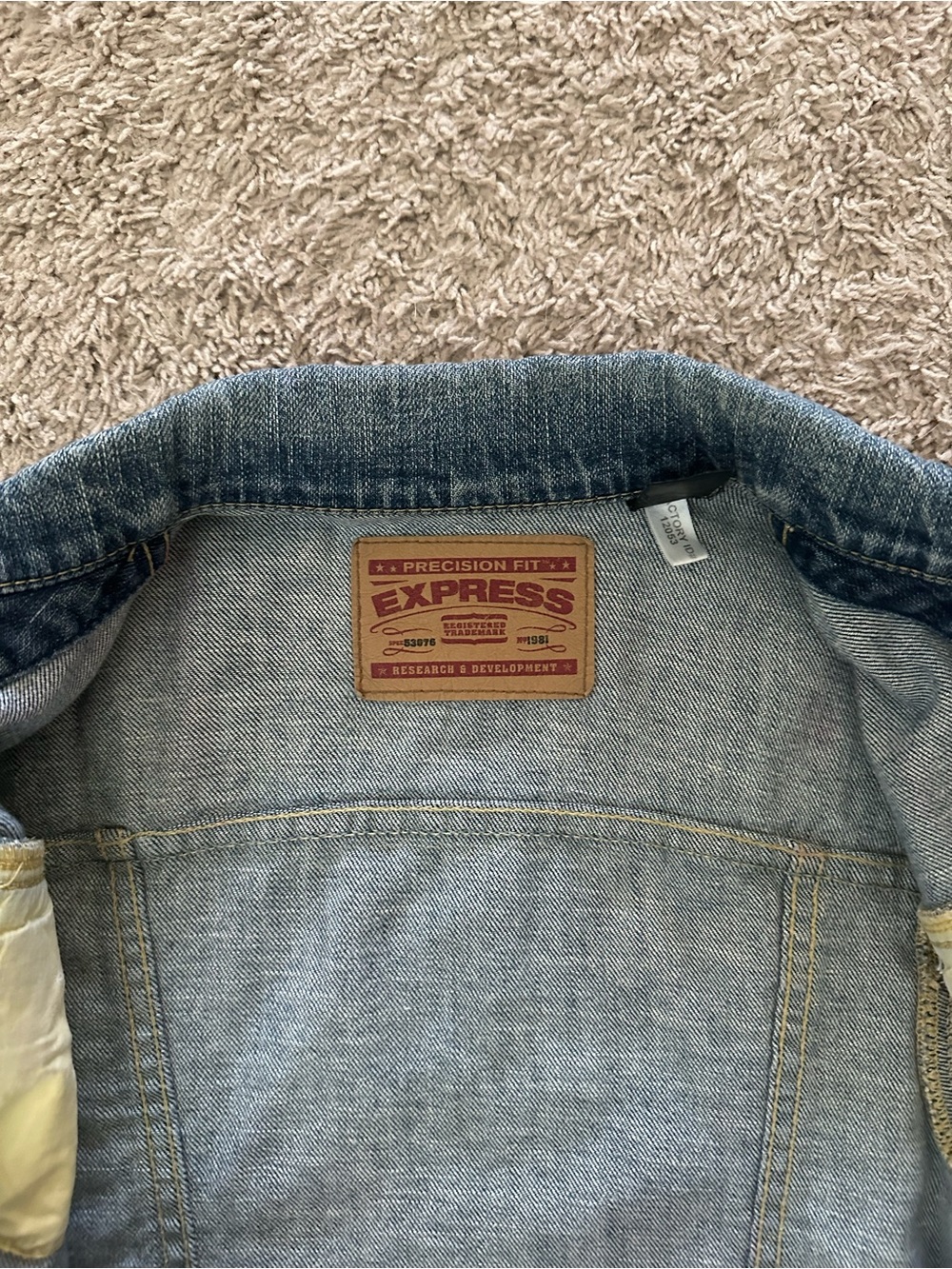 Express Light Wash Denim Trucker Vest - Picture 2 of 2